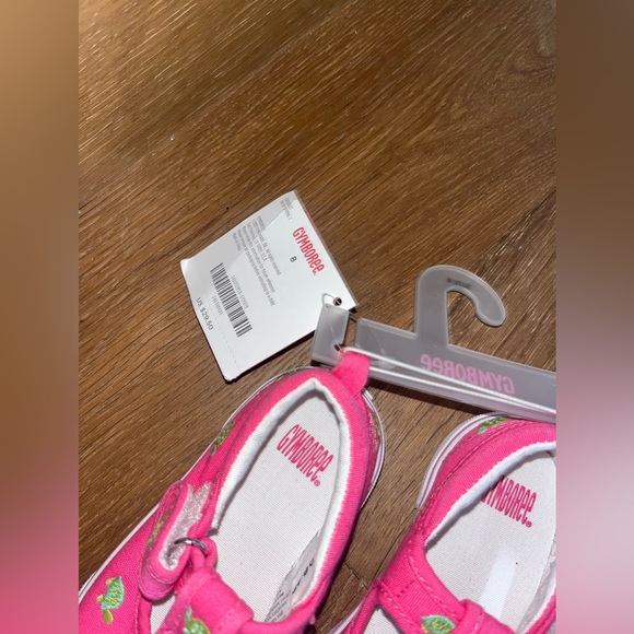 Gymboree NWT Pink Sneakers with Green Turtle Accents 8 - Picture 3 of 3